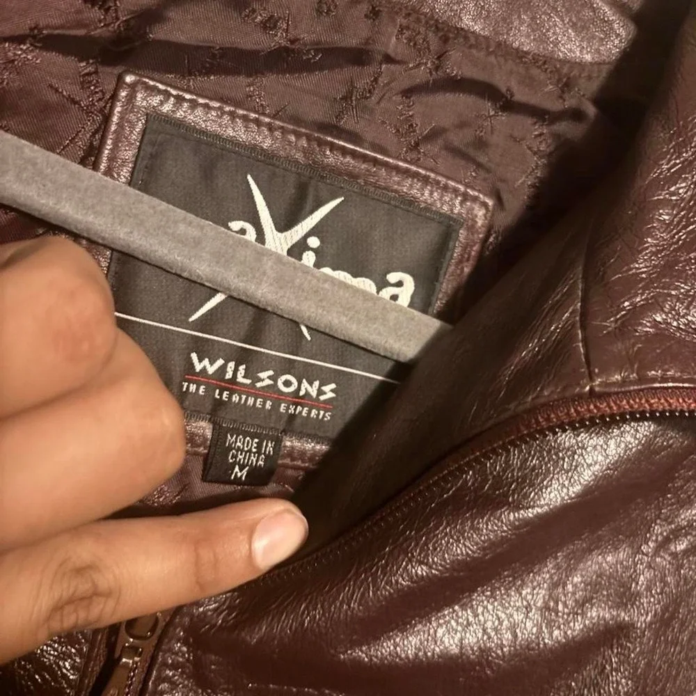 Wilson's Leather brown leather jacket size M